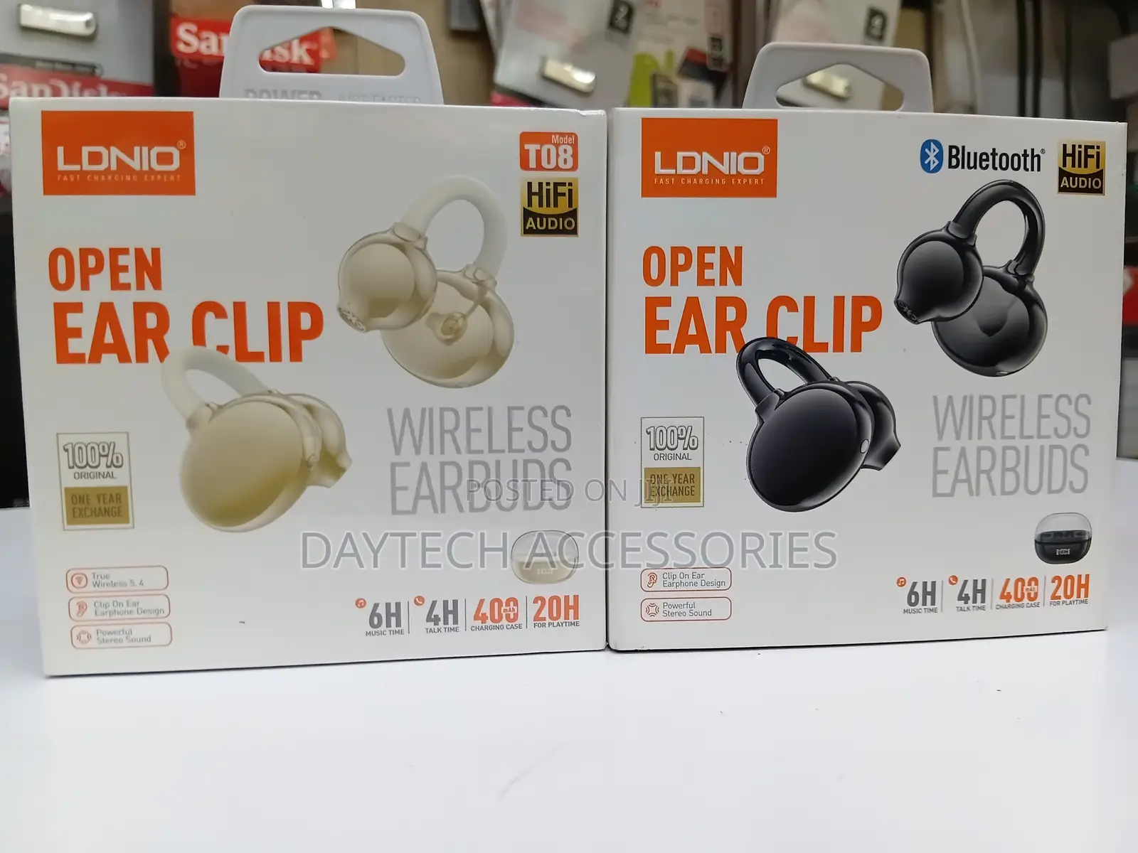 Ldnio T08 Smart Earbuds With Bluetooth V5.3 Clip-on Earphones