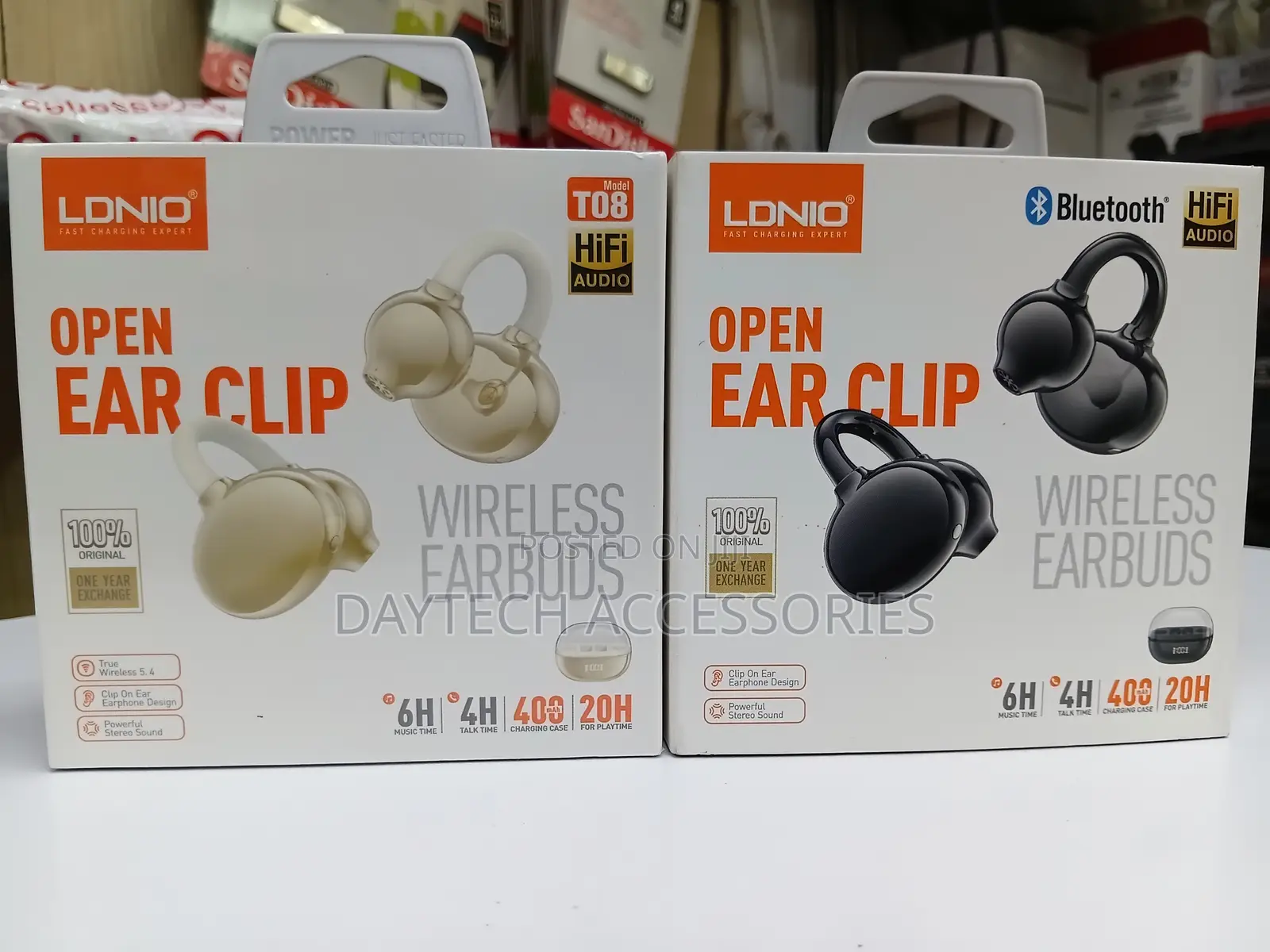 Ldnio T08 Wireless Stereo Bt Open Earphones Wireless in-Ear - Black