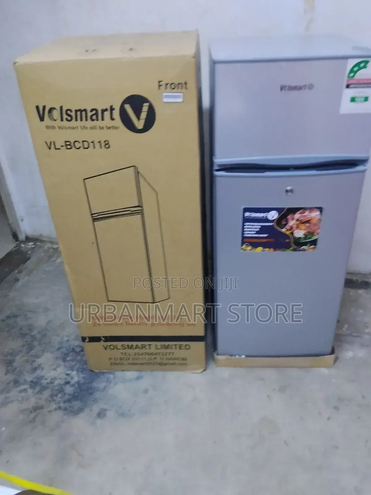 Volsmart 118l Double Door Refrigerator Energy Saving Fridge