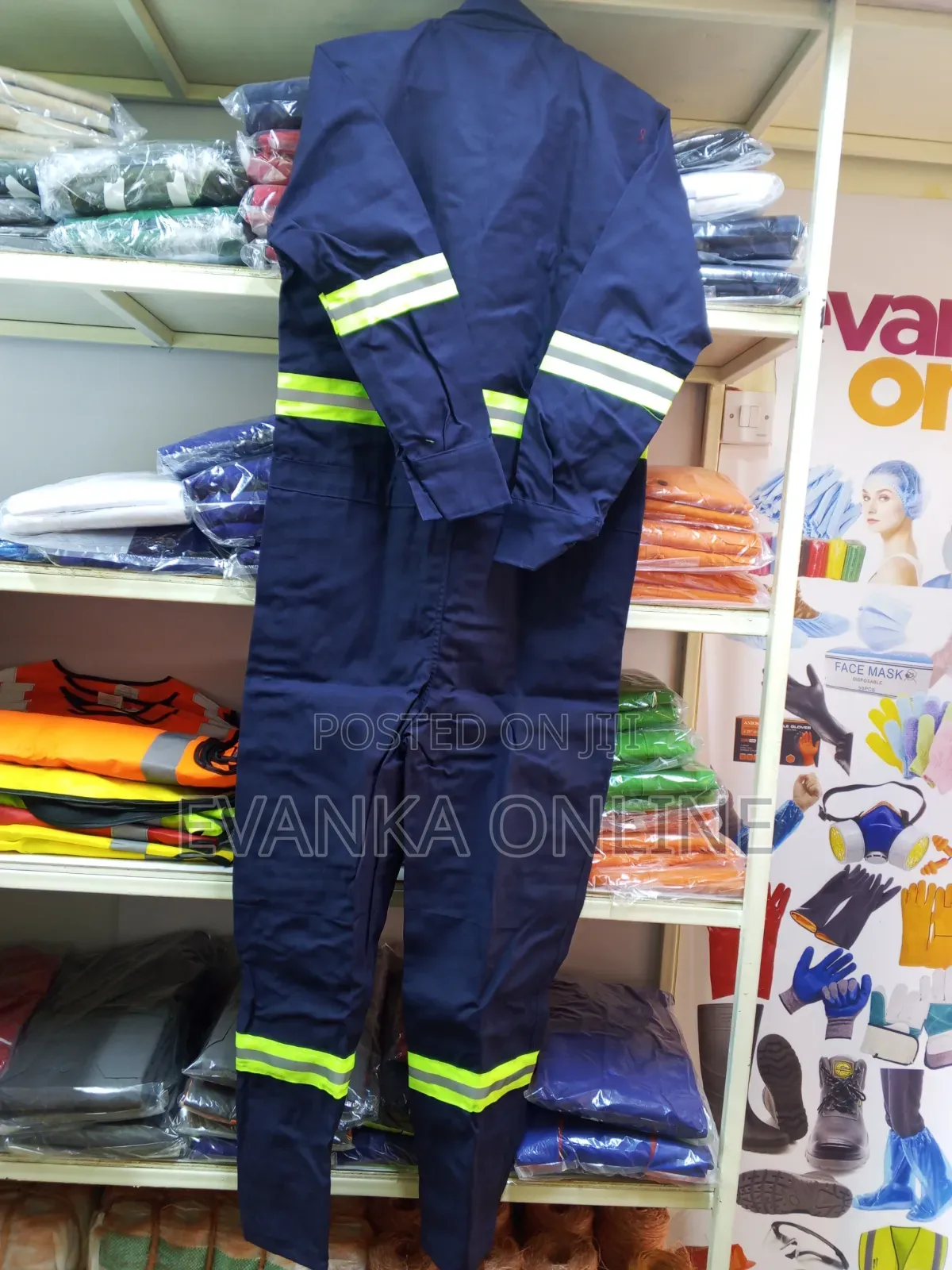 Reflective Overalls - Navy Blue