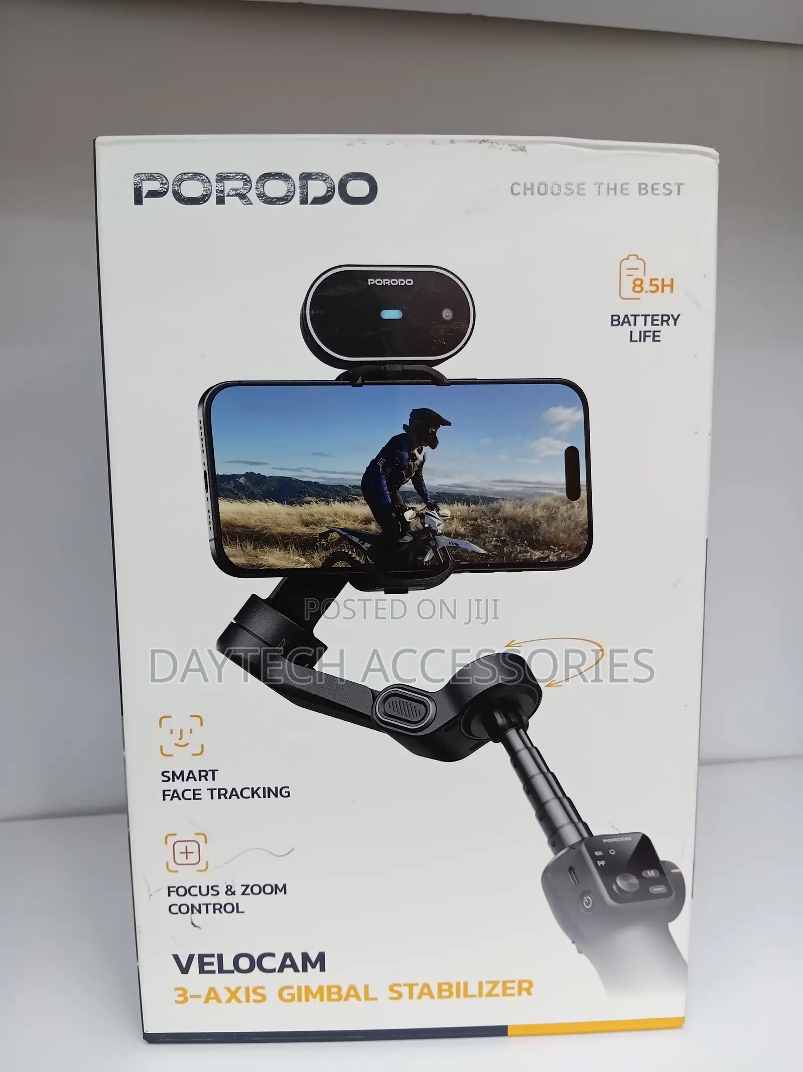 Porodo Velocam 3-Axis Gimbal Stabilizer for iPhone Android