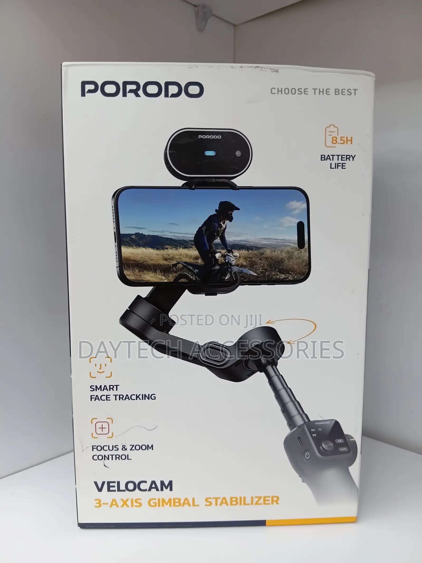 Porodo Velocam 3-Axis Gimbal Stabilizer for iPhone Android