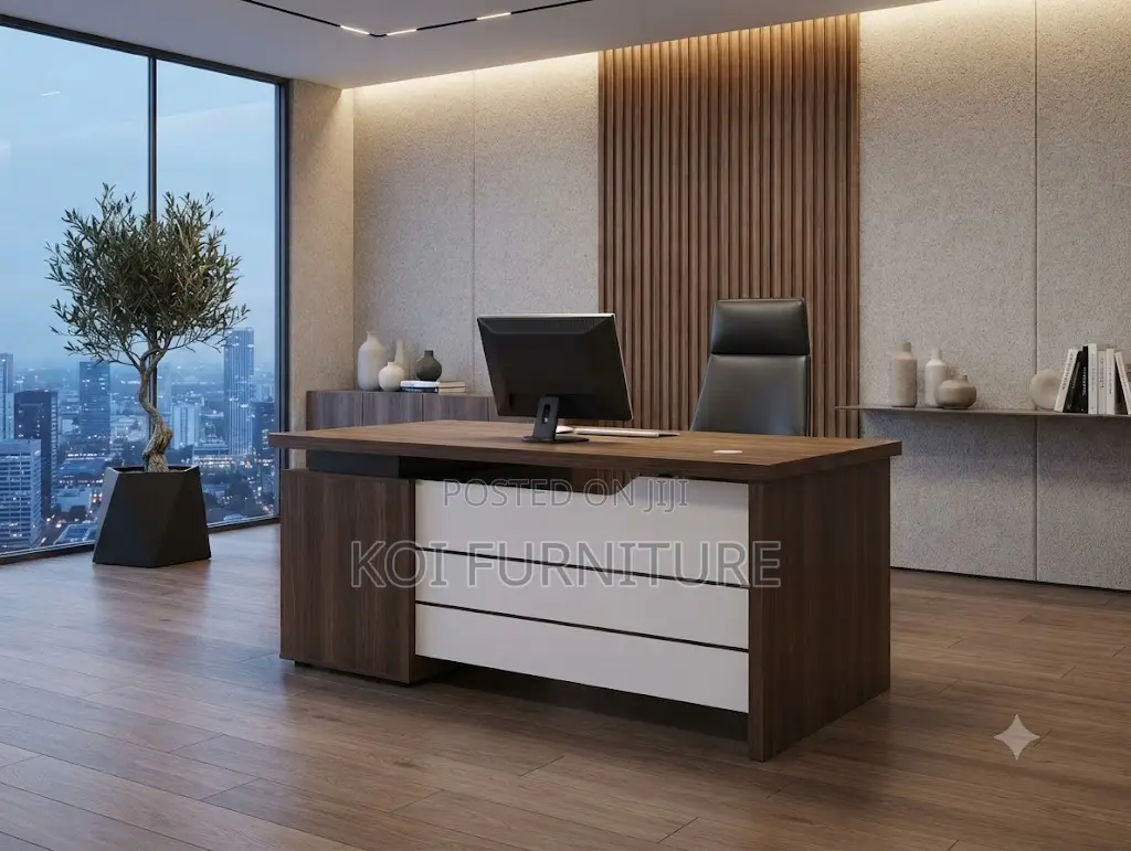 Office Desks; 1.4 Meters Executive Office Desk With Ample Storage