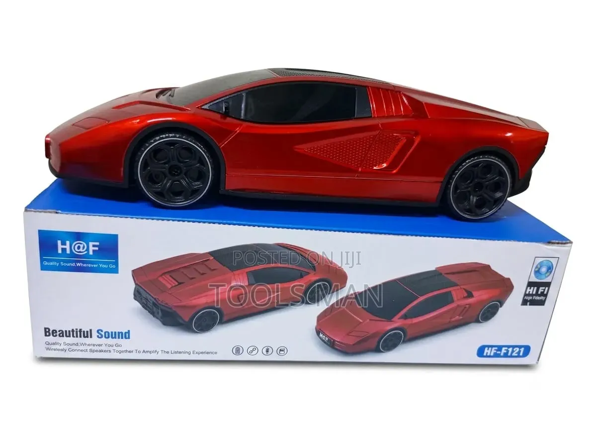 H at F Hf-F121 Sports Car Bluetooth Speaker - Red Hi-Fi Sound.
