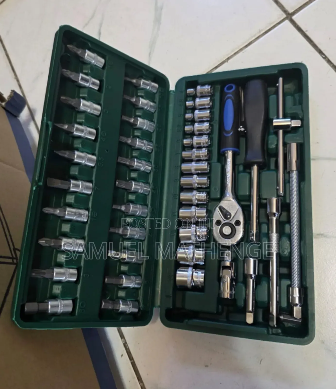 46 Pieces Compact Socket Screwdriver Bit Storage Set