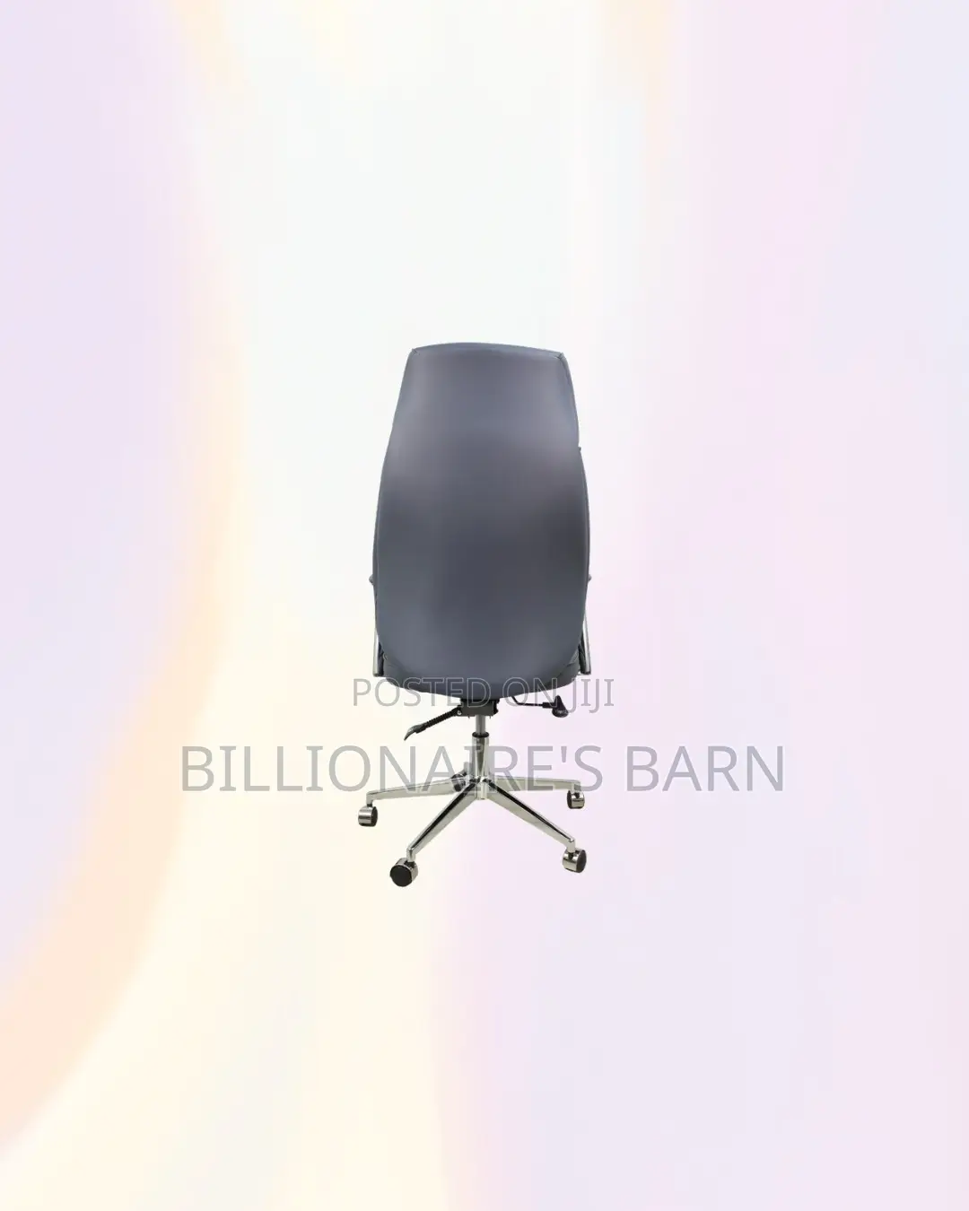 Grey Executive Leather Chair High Back for Reception and Guest Use