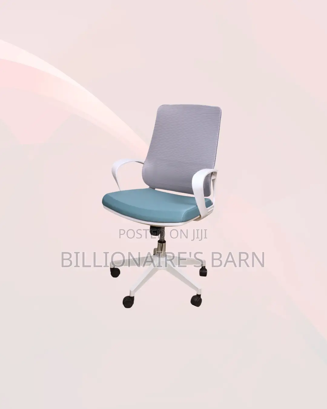 Practical White Mid Back Mesh Office Chair for Flexible Desk Setups