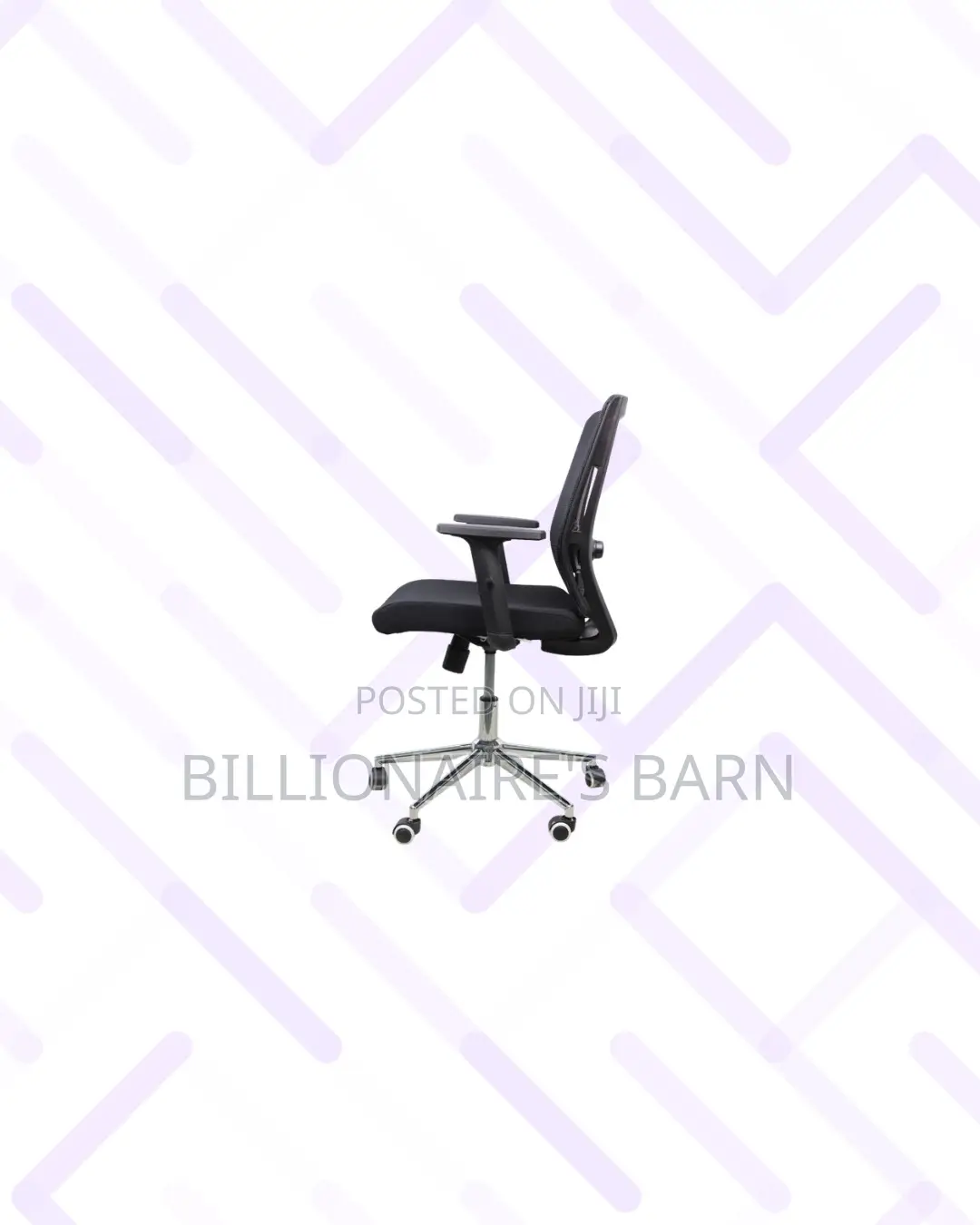 Practical Barn Origin Chair Mid Back Chrome for Quiet Floor Movement