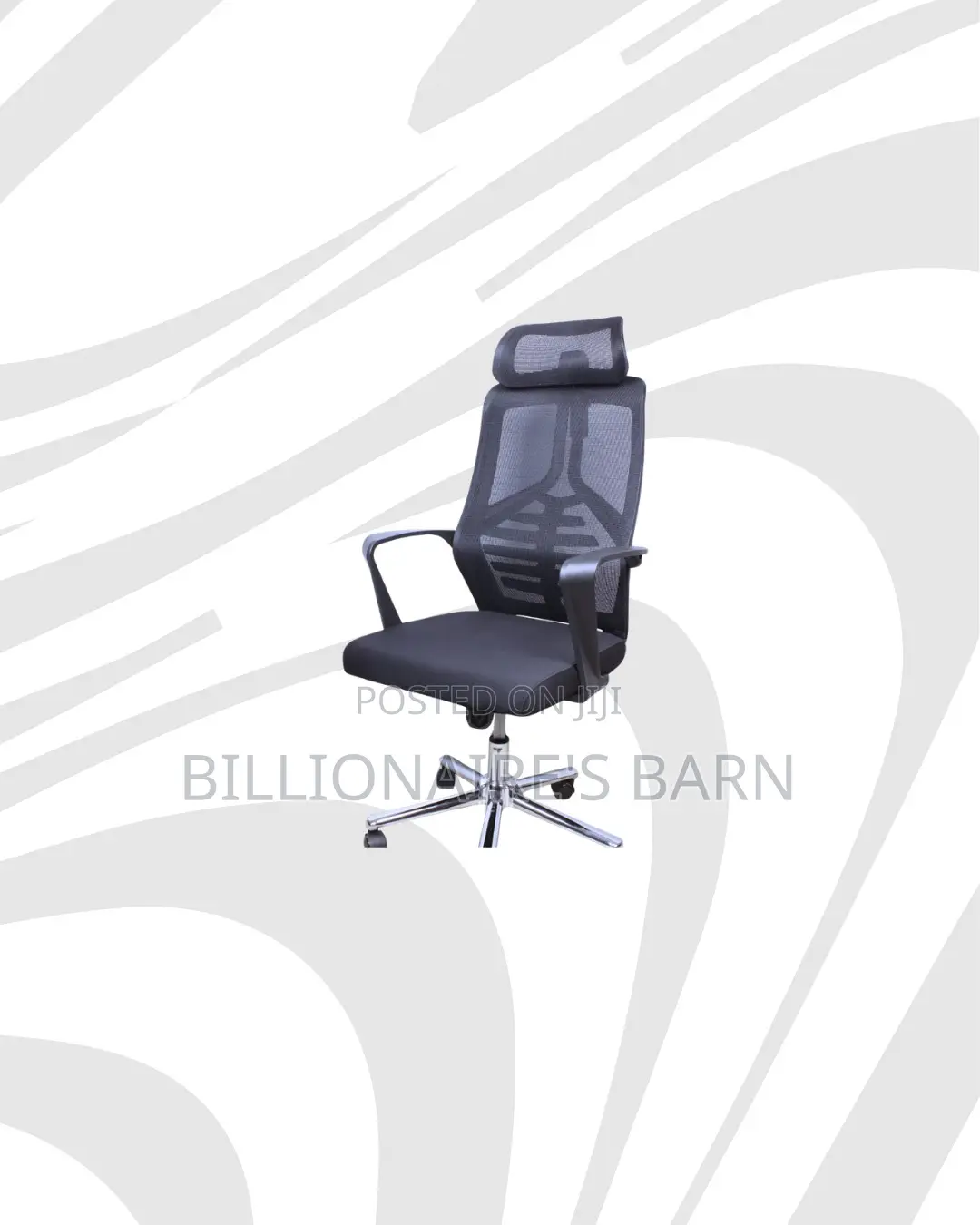 Practical High Back Mesh Office Chair Support for Tidy Workspace Style
