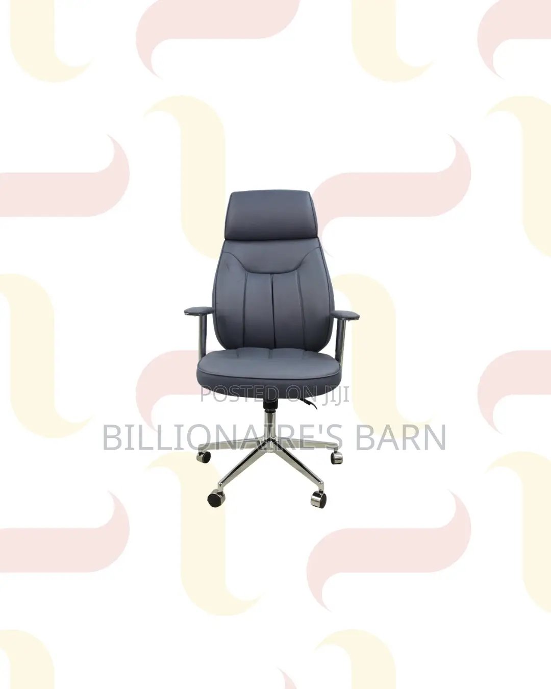 Executive Leather Chair High Back for Quiet Floor Movement