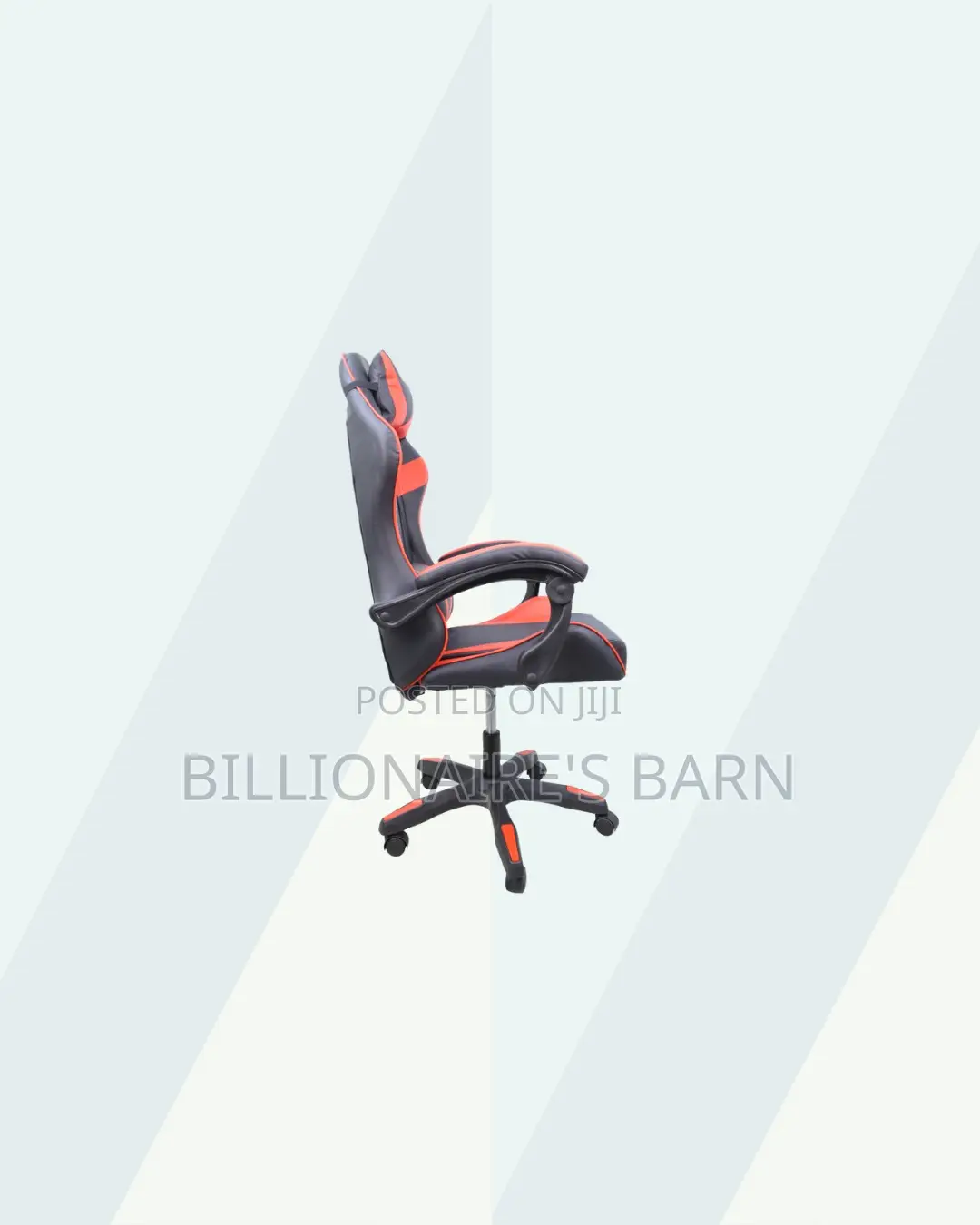 Red Racing Gaming Chair Ergonomic Support for Tidy Workspace Style