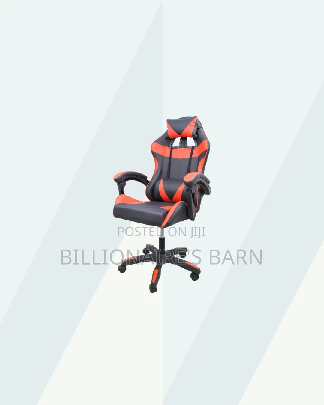 Red Racing Gaming Chair Ergonomic Support for Tidy Workspace Style