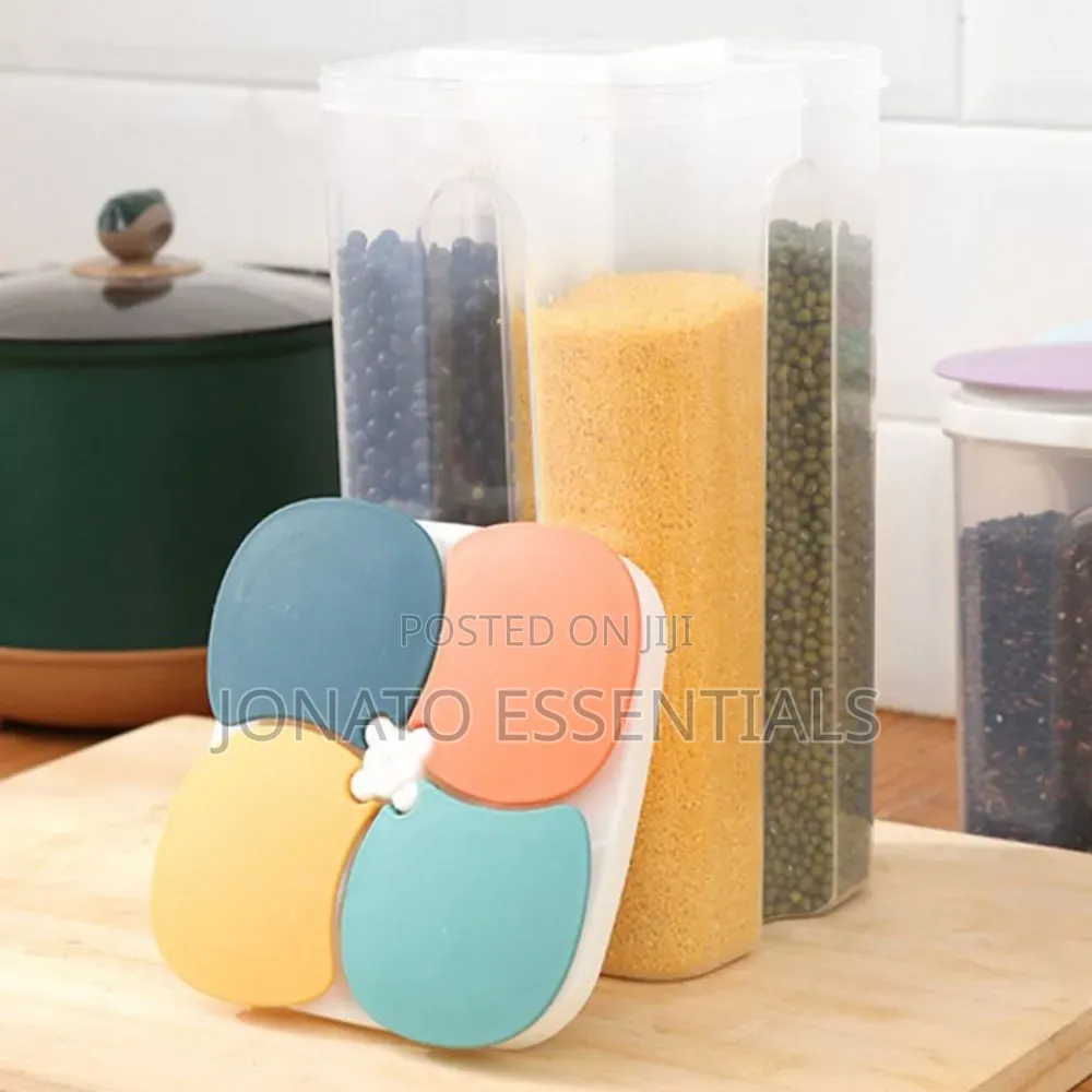 4-in-1 Airtight Kitchen Storage Container – 2 Litre Organizer