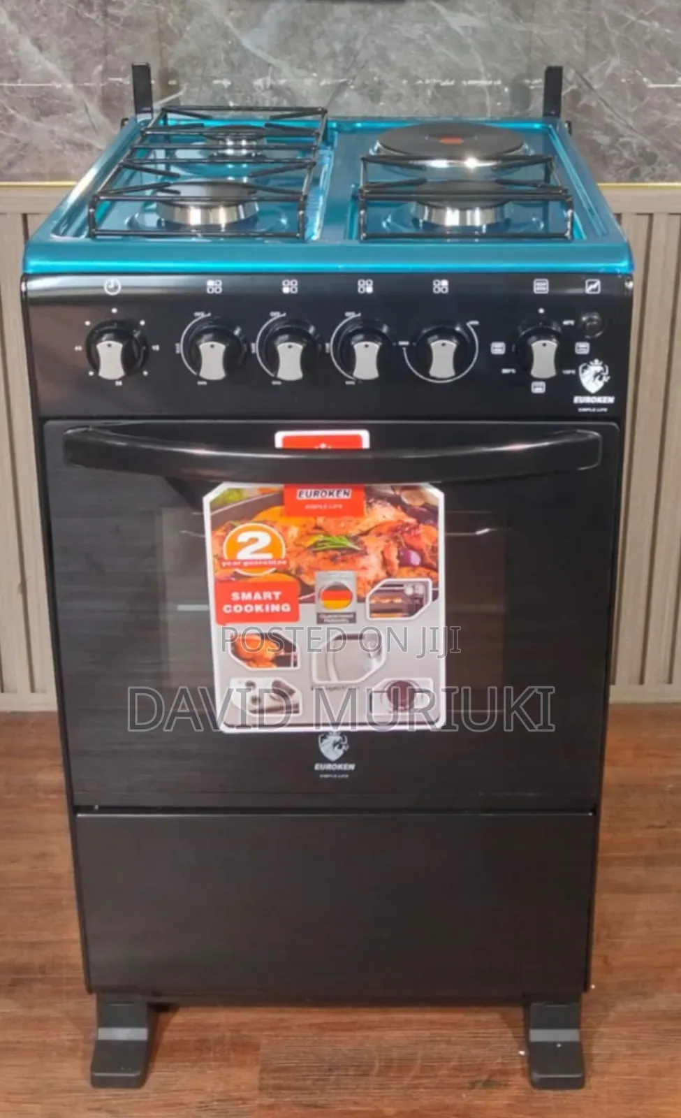 Euroken Free Standing (50by55) 3 Gas Burner +1 Electric Cooker.