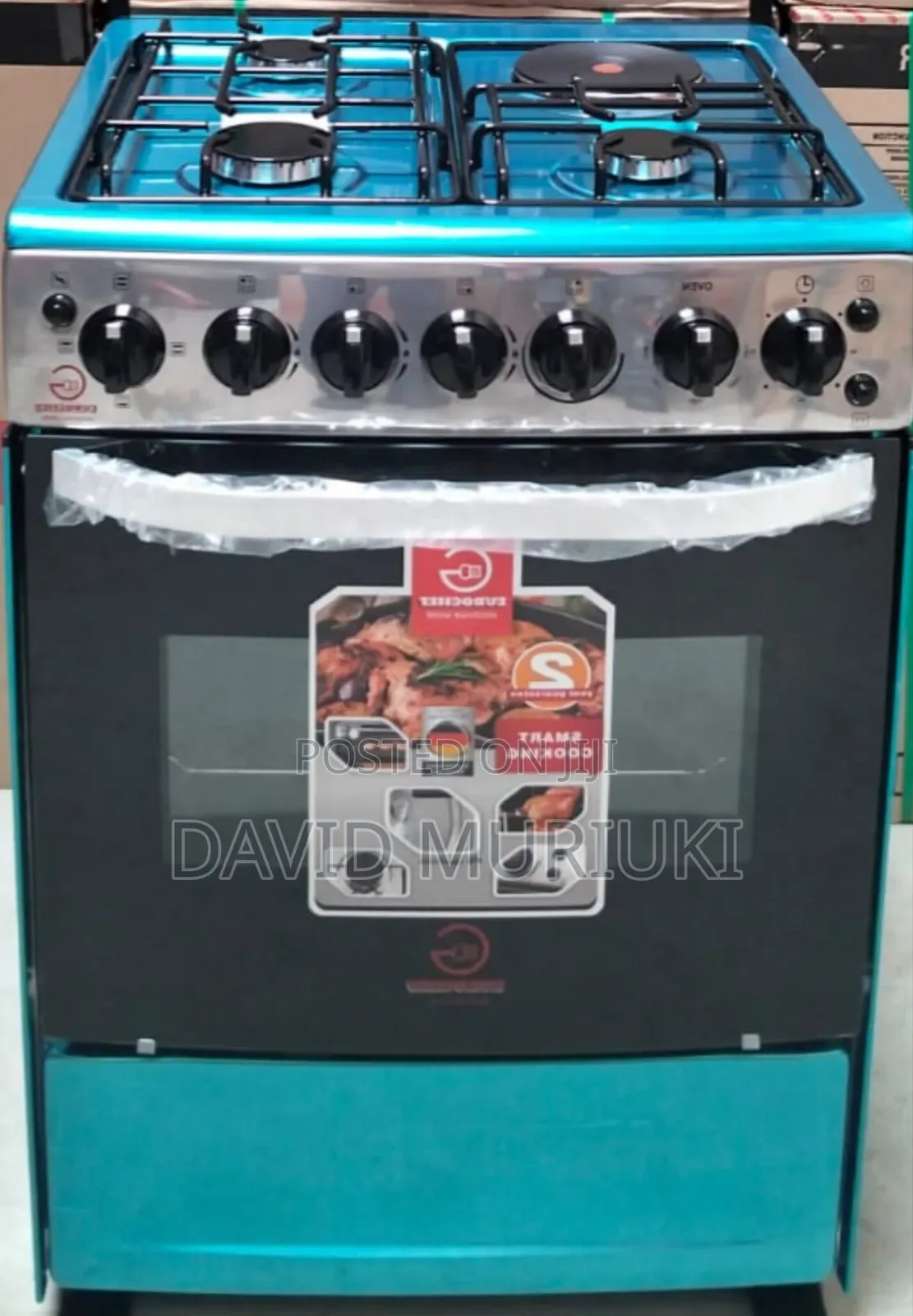 60*65 Eurochef Free Standing 3gas Burner +1electric,With Electric Oven