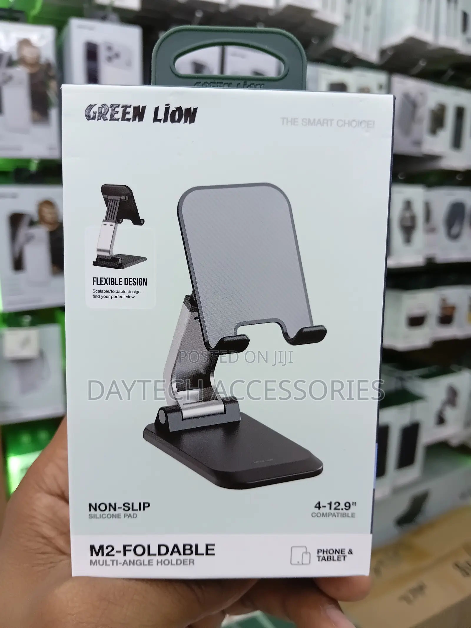 Green Lion M2 Foldable Multi-Angle Holder for Phones and Tablets.