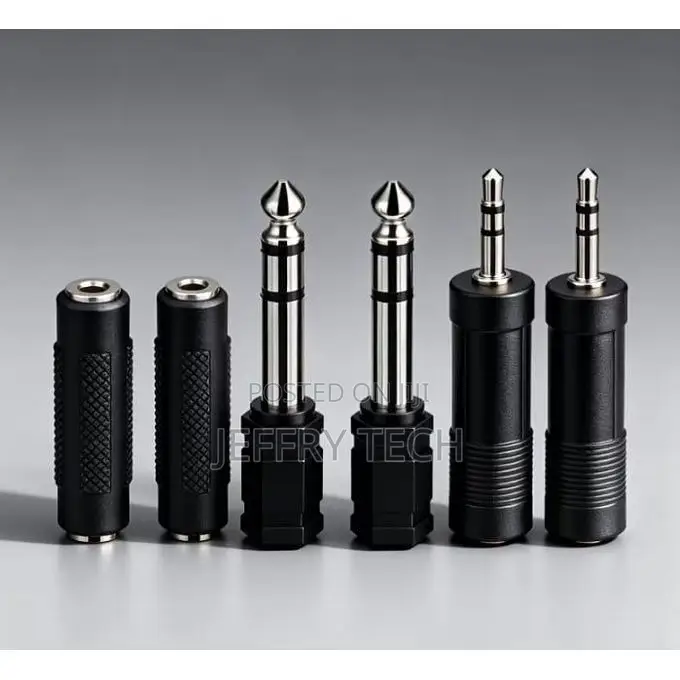 2 Sets 3.5mm Male To 6.5mm Female Adapter Pc Microphone Speaker Audio