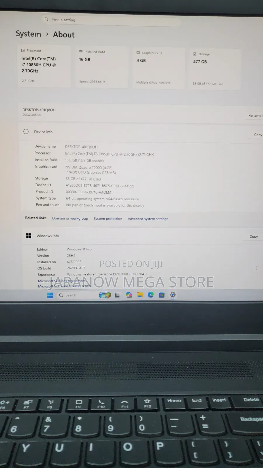 Laptop Lenovo ThinkPad P15s 16GB Intel Core i7 SSD 512GB