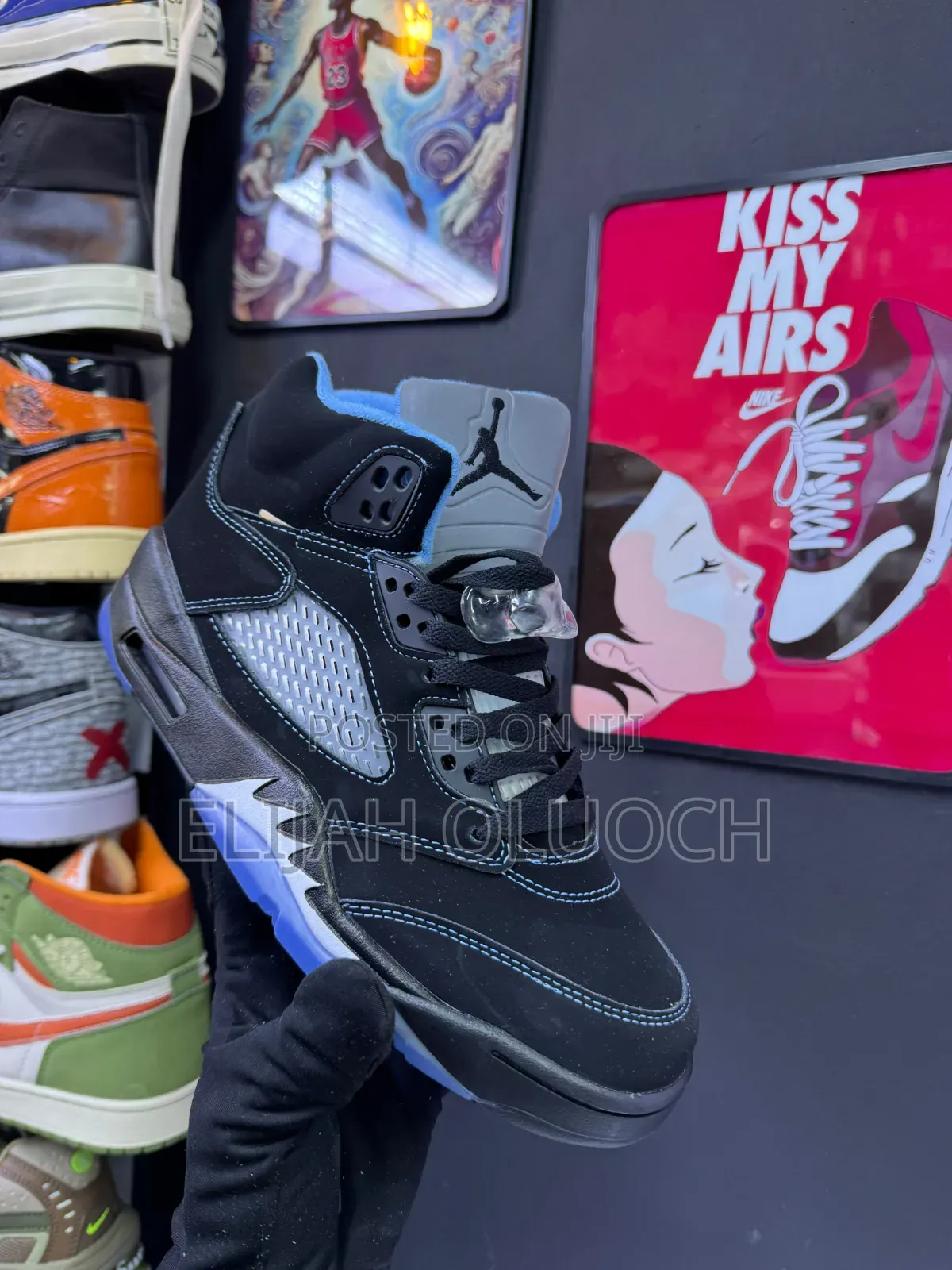 Nike Air Jordan 5 Retro Se "Black Carolina" Sizes :_40 41 42 43 44 45_