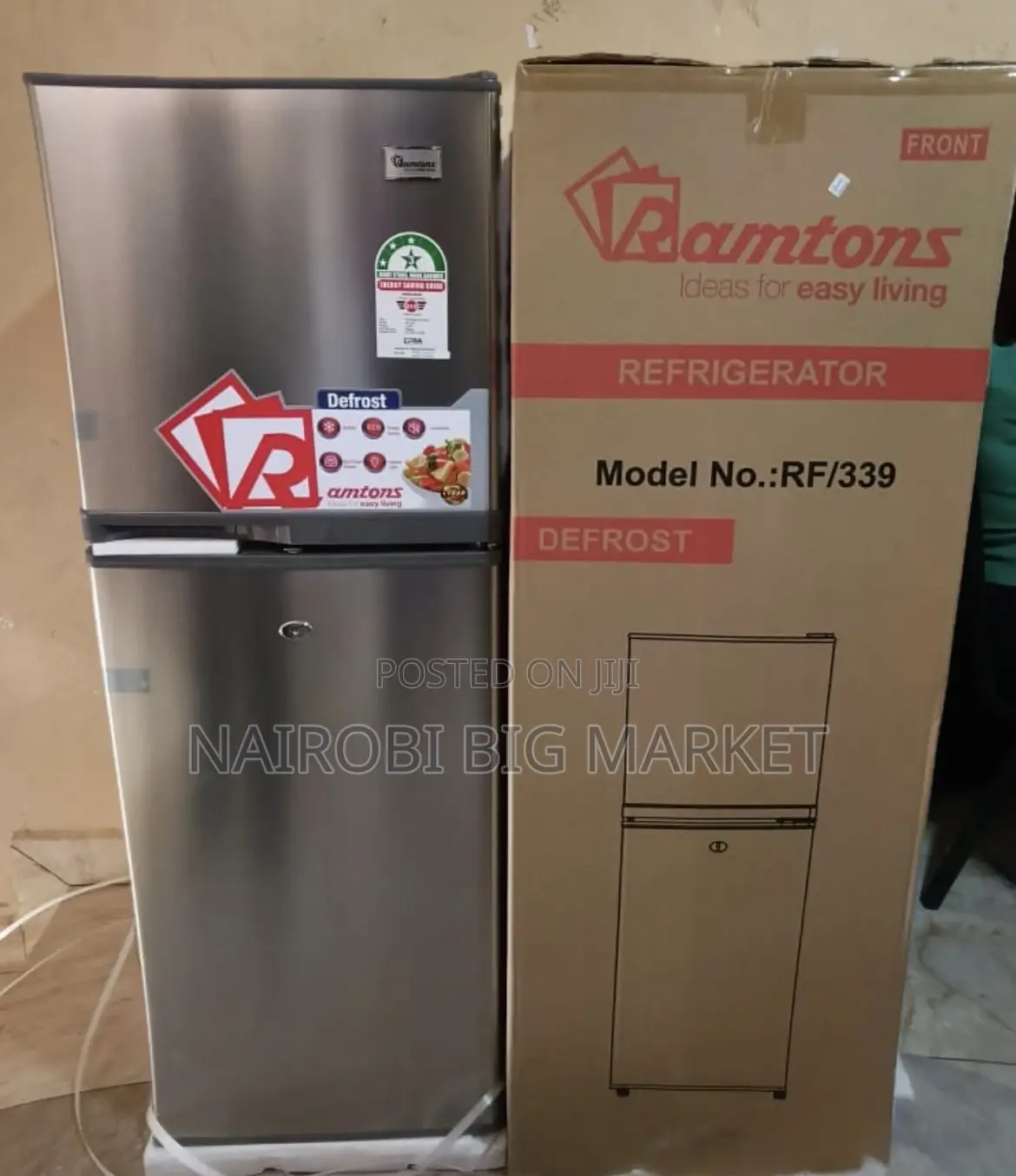 Ramtons 138 Litres Double Door Refrigerator