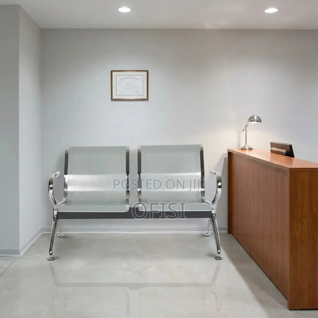Waiting Bench; 2 Link Steel Reception Waiting Bench