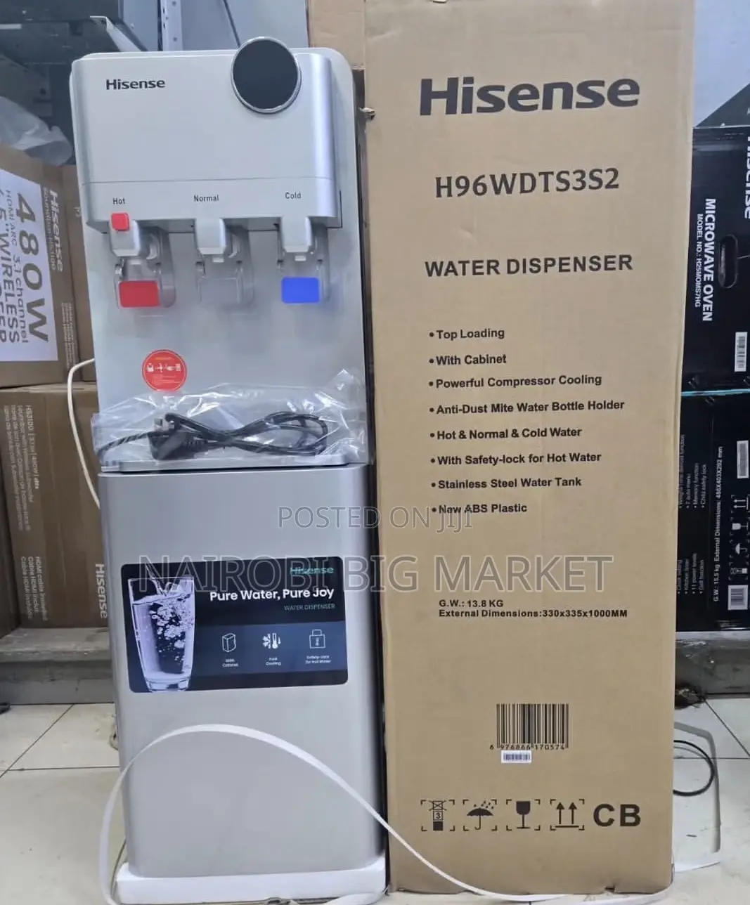 Hisense Silver 3taps Water Dispenser