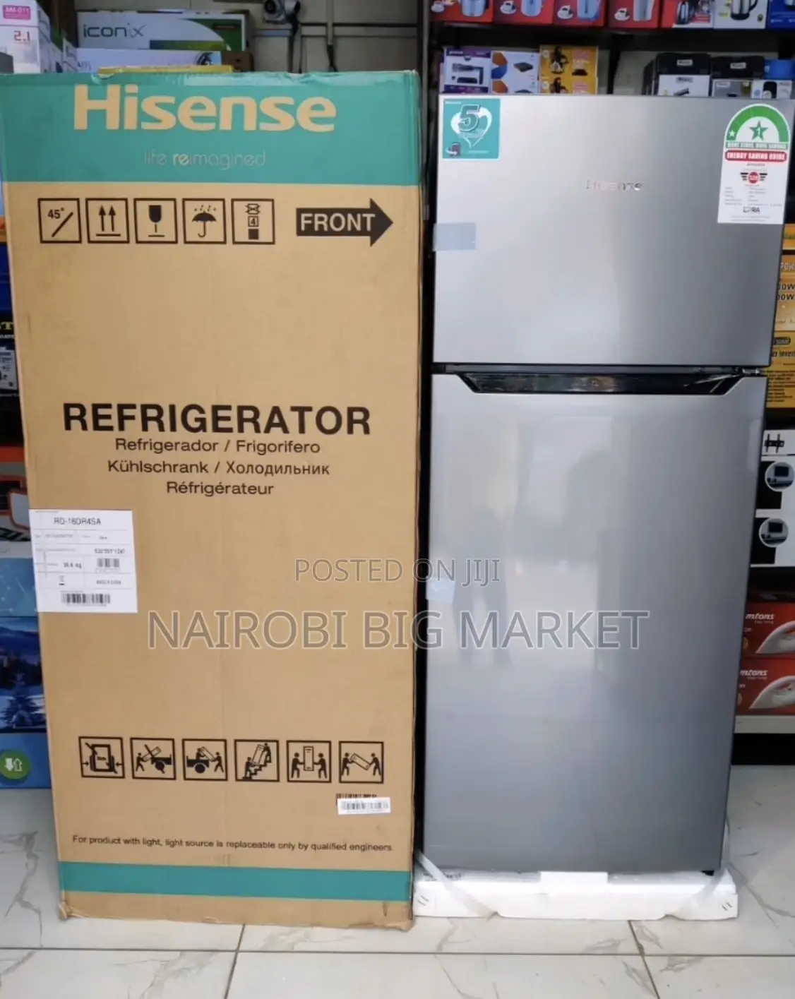 Hisense 205litres Double Door Fridge