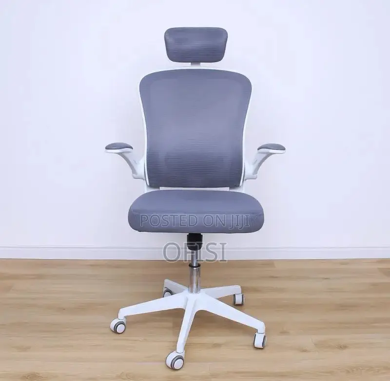 Office Chair; White Ergonomic Office Seat