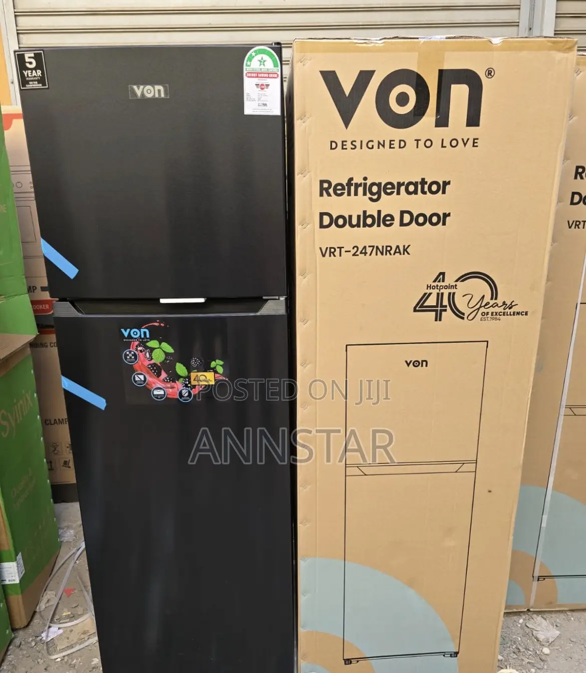 Von 247 Litres Nofrost Double Door Refrigerator