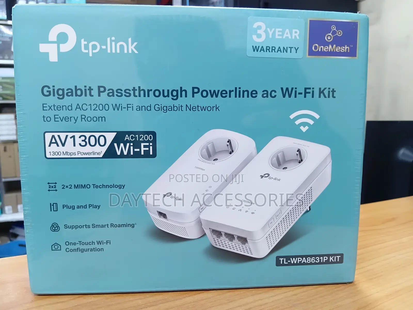 Tp-Link Tl-Wpa8631p Av1300 Gigabit Passthrough Powerline Ac1200 Kit.