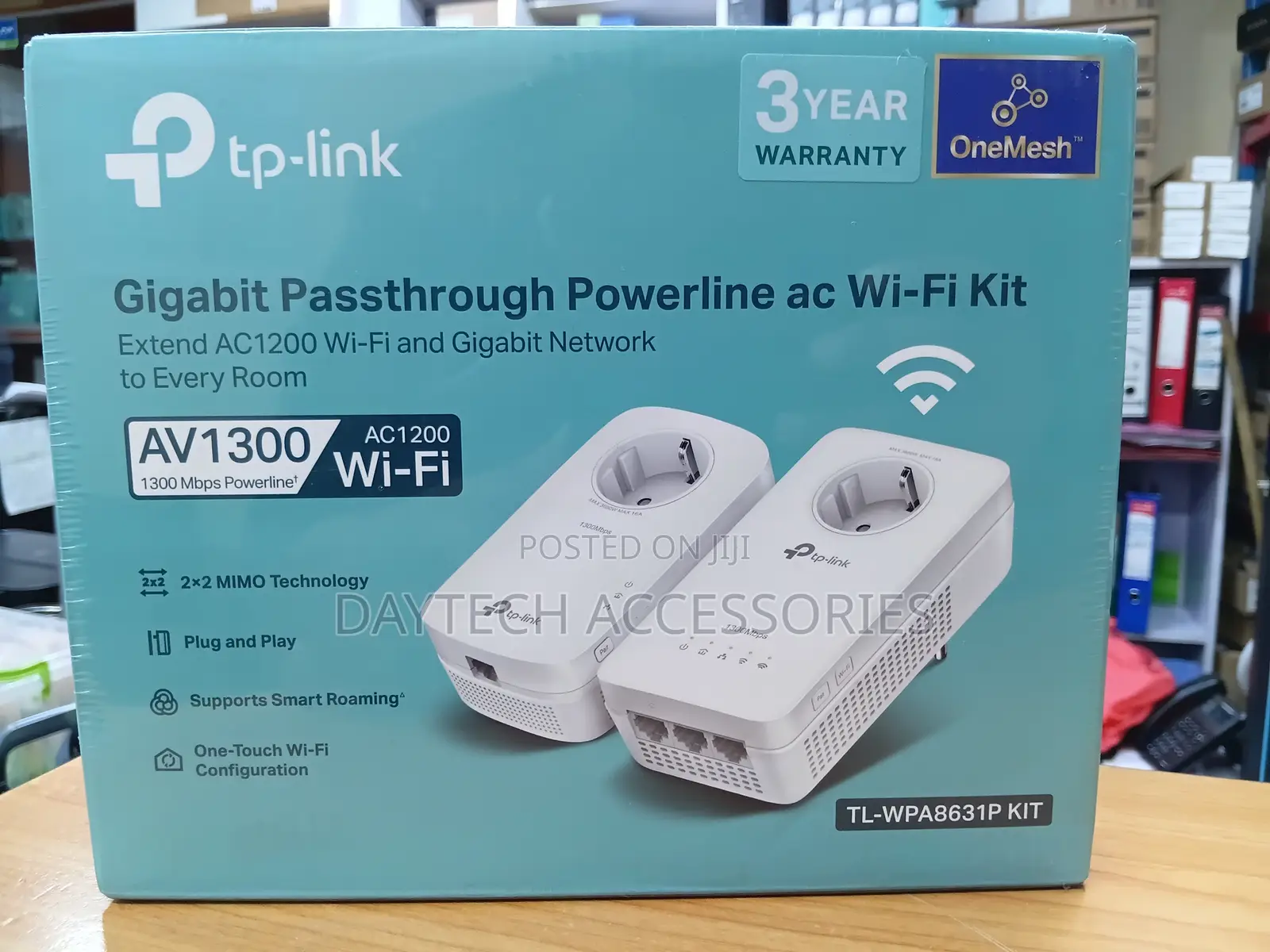 Tp-Link Tl-Wpa8631p Av1300 Gigabit Passthrough Powerline Ac1200 Kit.