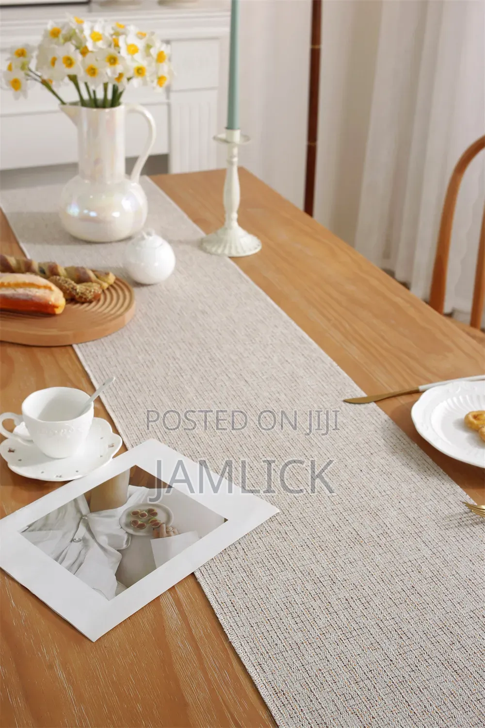 Modern Woven Dining Table Runner 33×228cm - Av