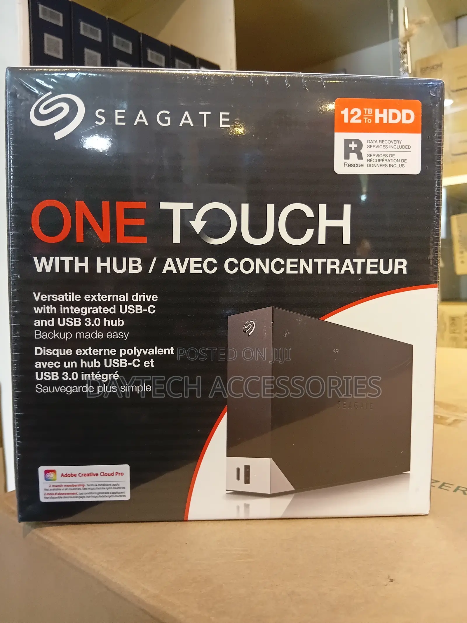 Seagate One Touch Hub With 12tb of Desktop External Hard Drive.