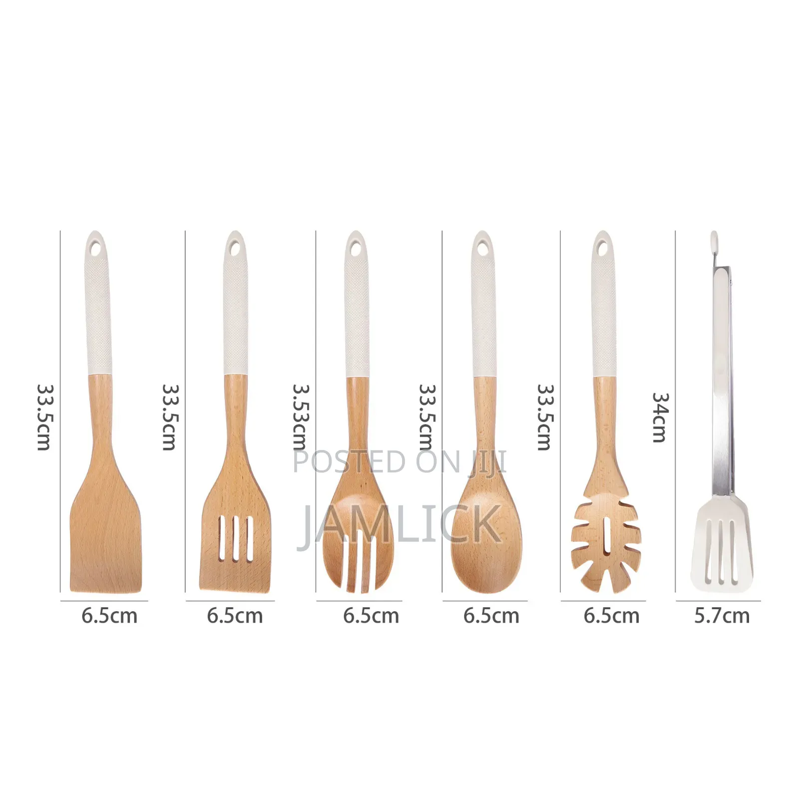 6pcs Premium Bamboo Spoon Set With Stand - Av