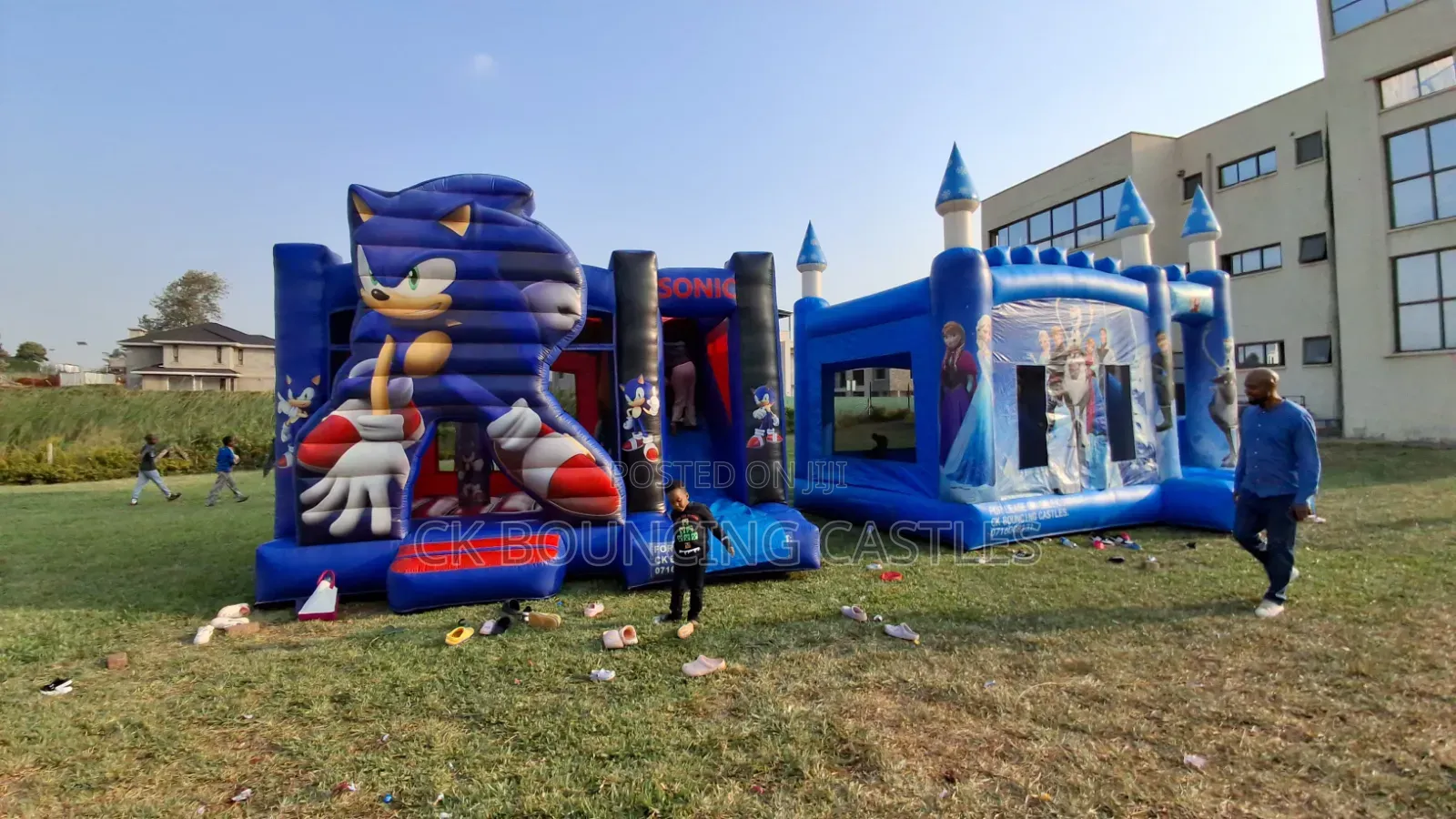 Frozen and Sonic Themed Bouncing Castles for Hire