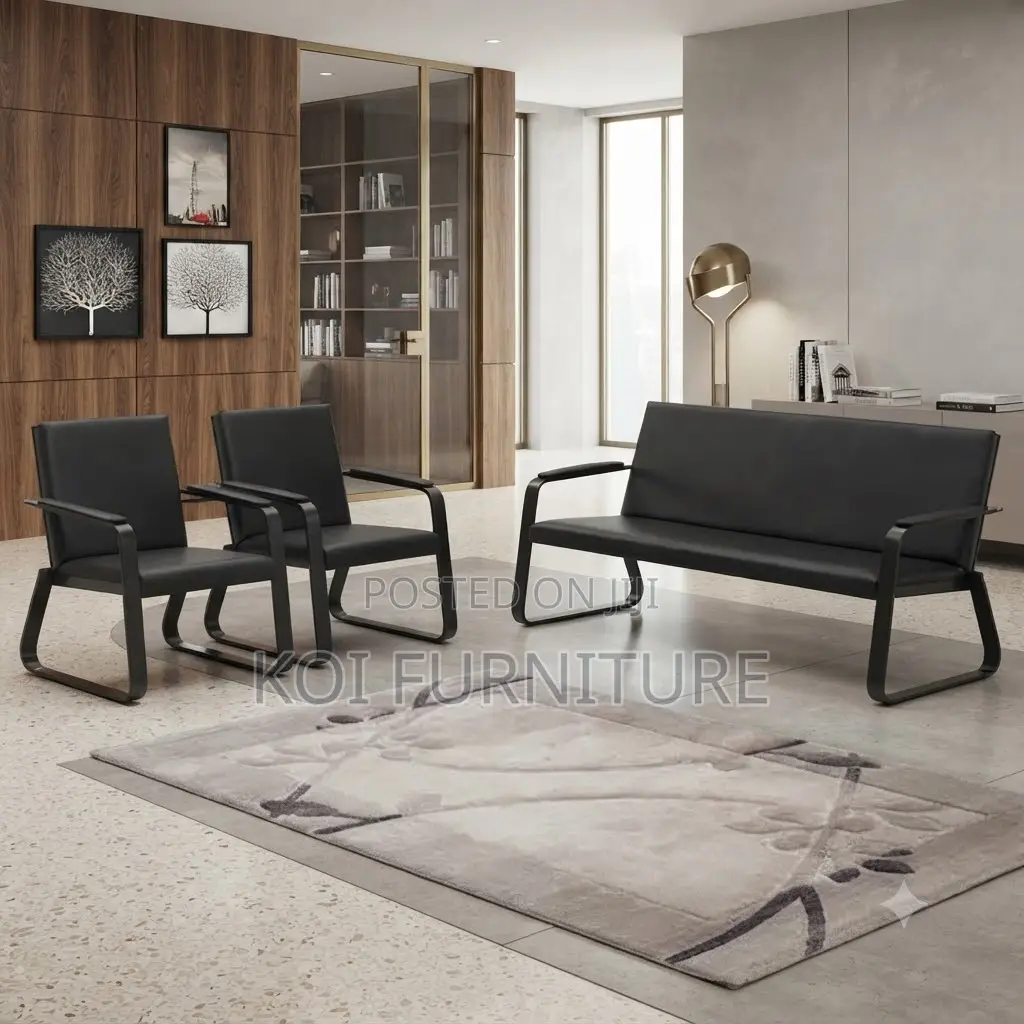 Office Sofa; Five Seaters Executive Leather Reception Sofa Set