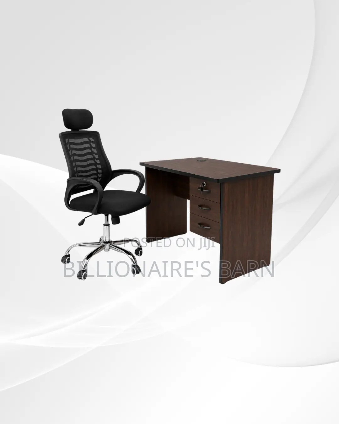 Practical 1m Desk and Headrest Mesh Chair for Desk Organisation