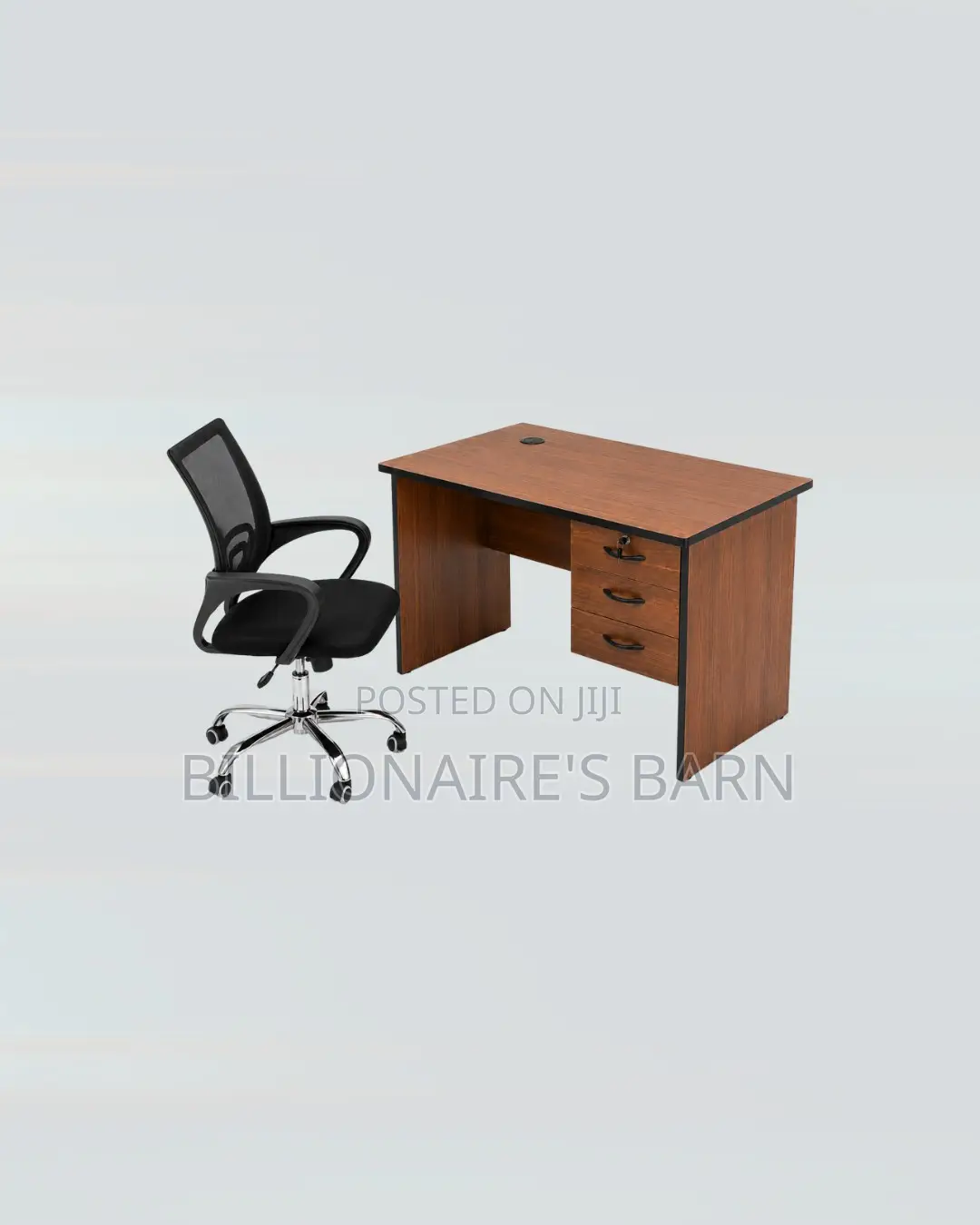 Practical 1m Desk and Secretarial Mesh Chair for Office Routines