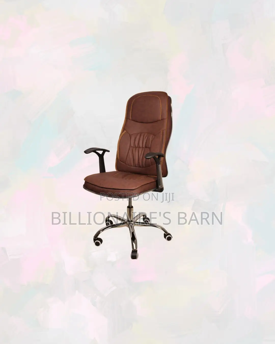 Practical Ergonomic Executive Leather Chair High Back, Work From Home