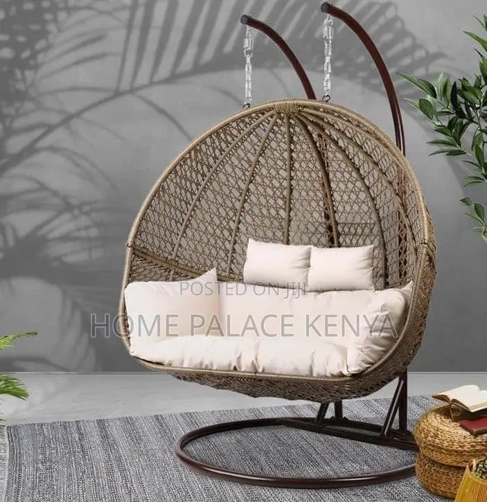 Swing Chair: Haven Double Seater Rattan Swing With Stand