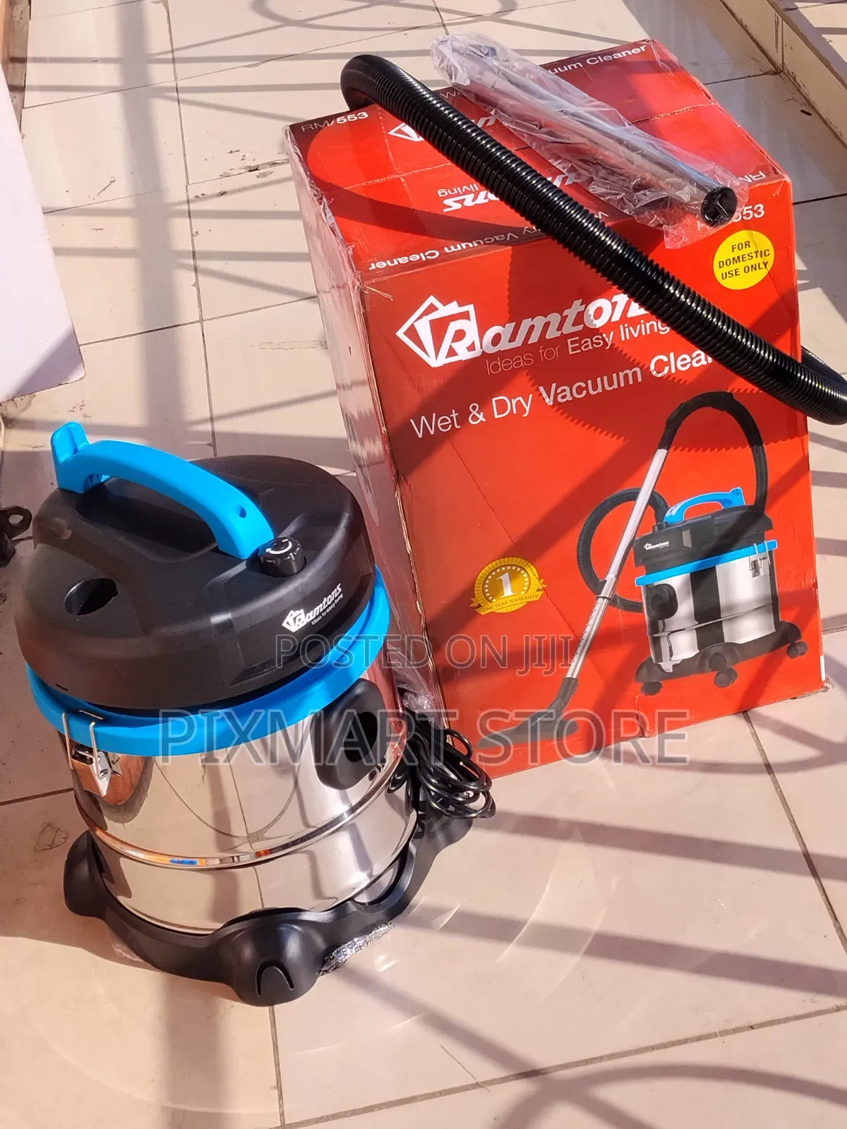Ramtons 21l High Capacity Vacuum Cleaner- Wet and Dry