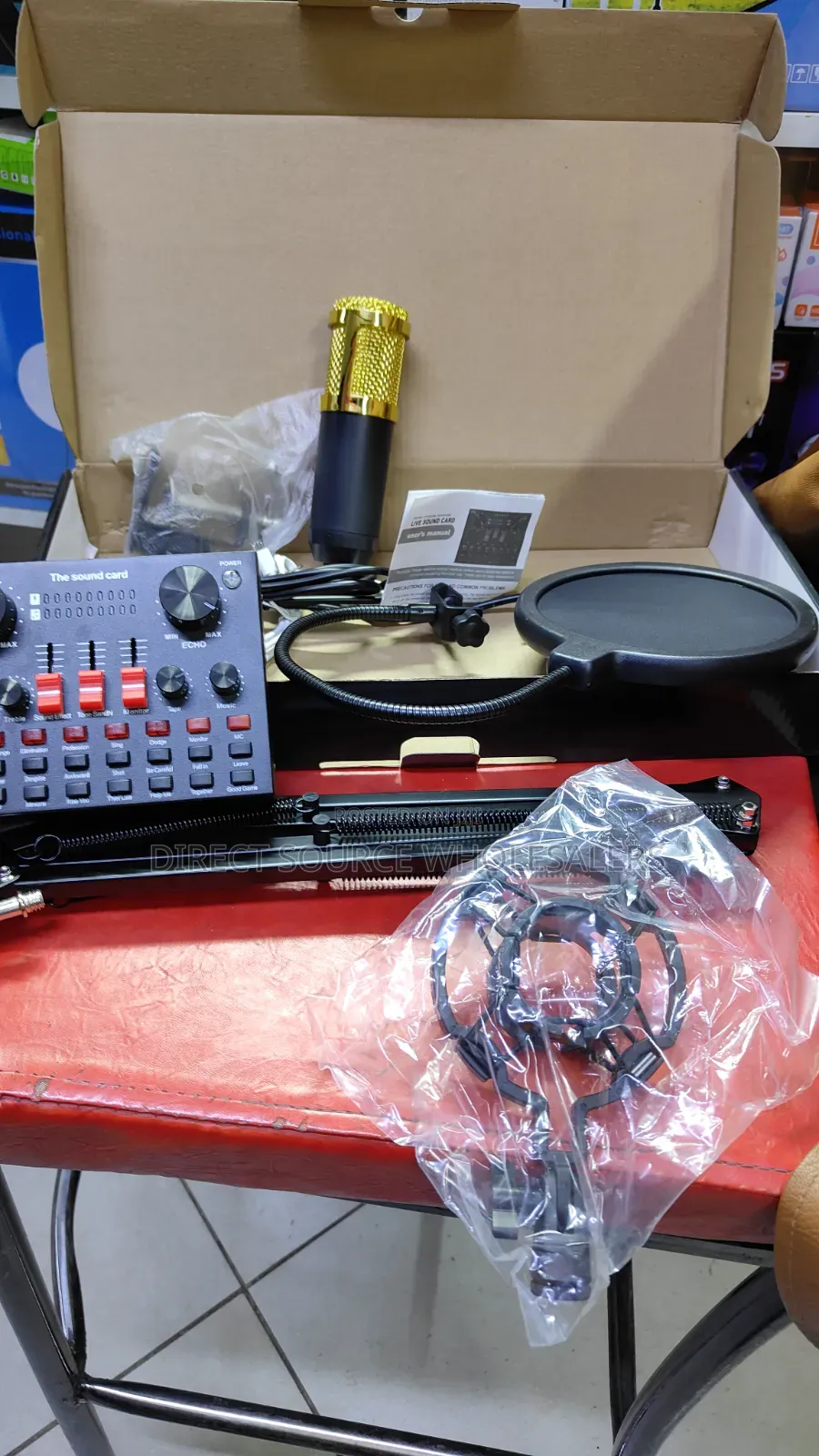 Original V8s Sound Card With Bm800 Condenser Microphone Bundle