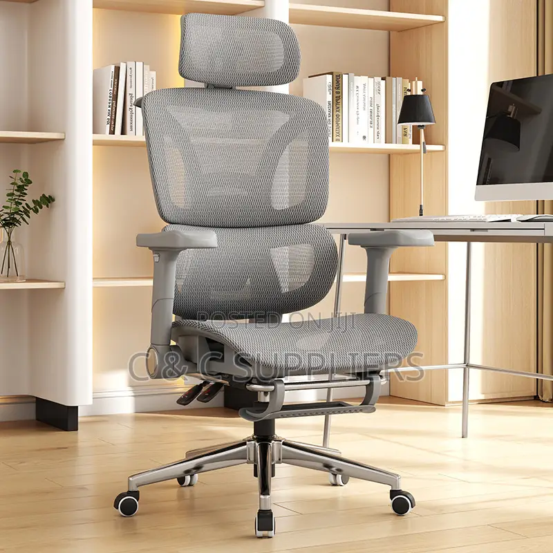 Swivel White Orthopedic Mesh Chair
