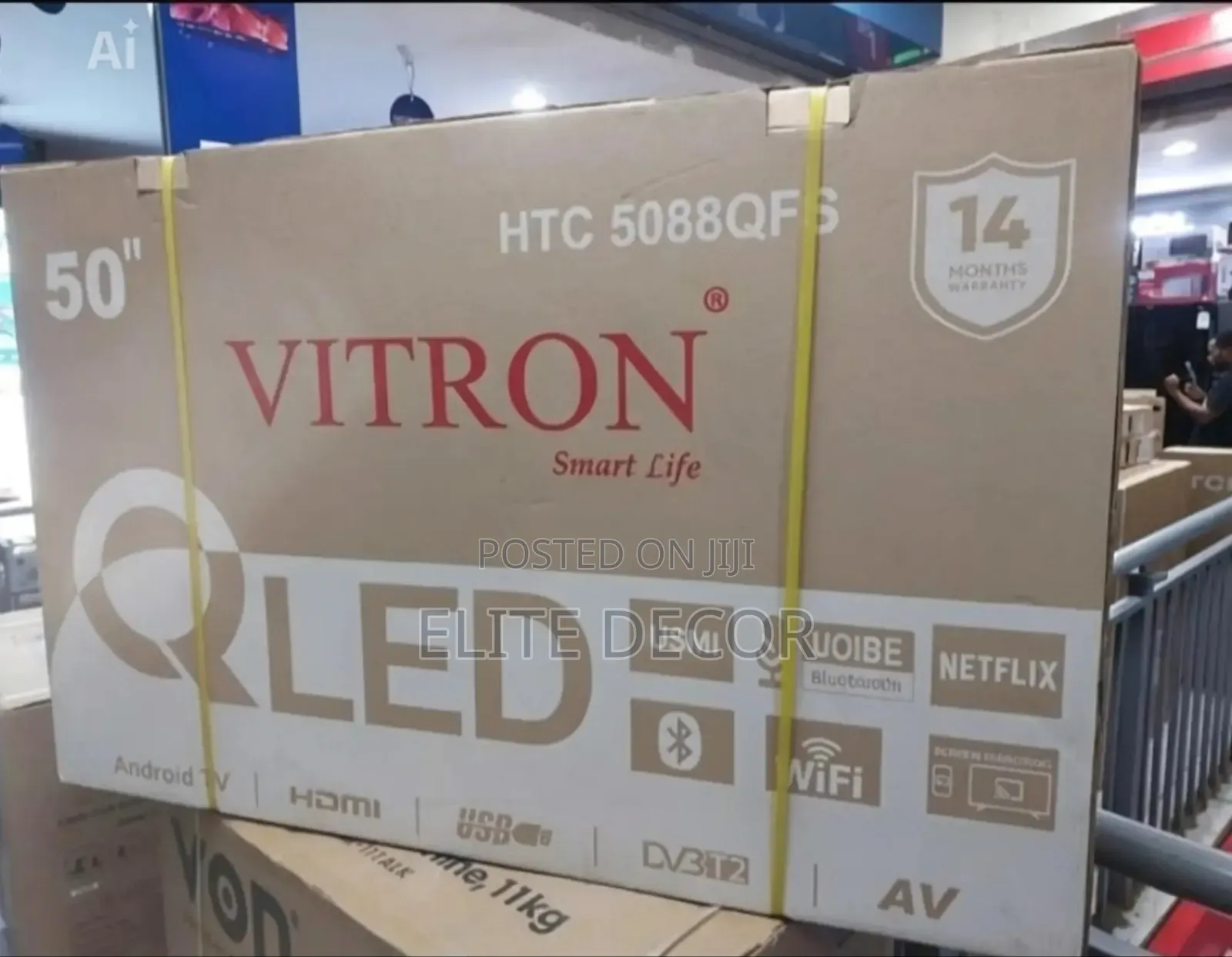 Vitron 50" Smart Android Frameless Tv – Wi-Fi, Netflix, Youtube