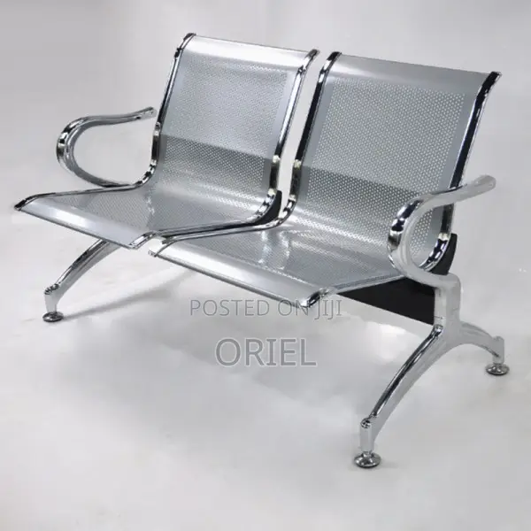 Office Chair : 2-Seater Steel Waiting Reception Bench