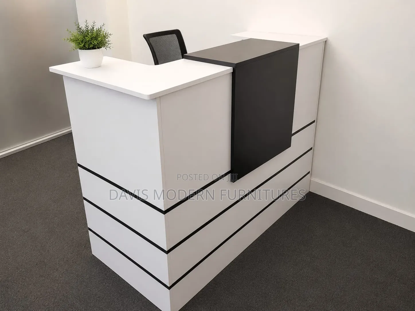 L-Shaped Reception Counter Desk
