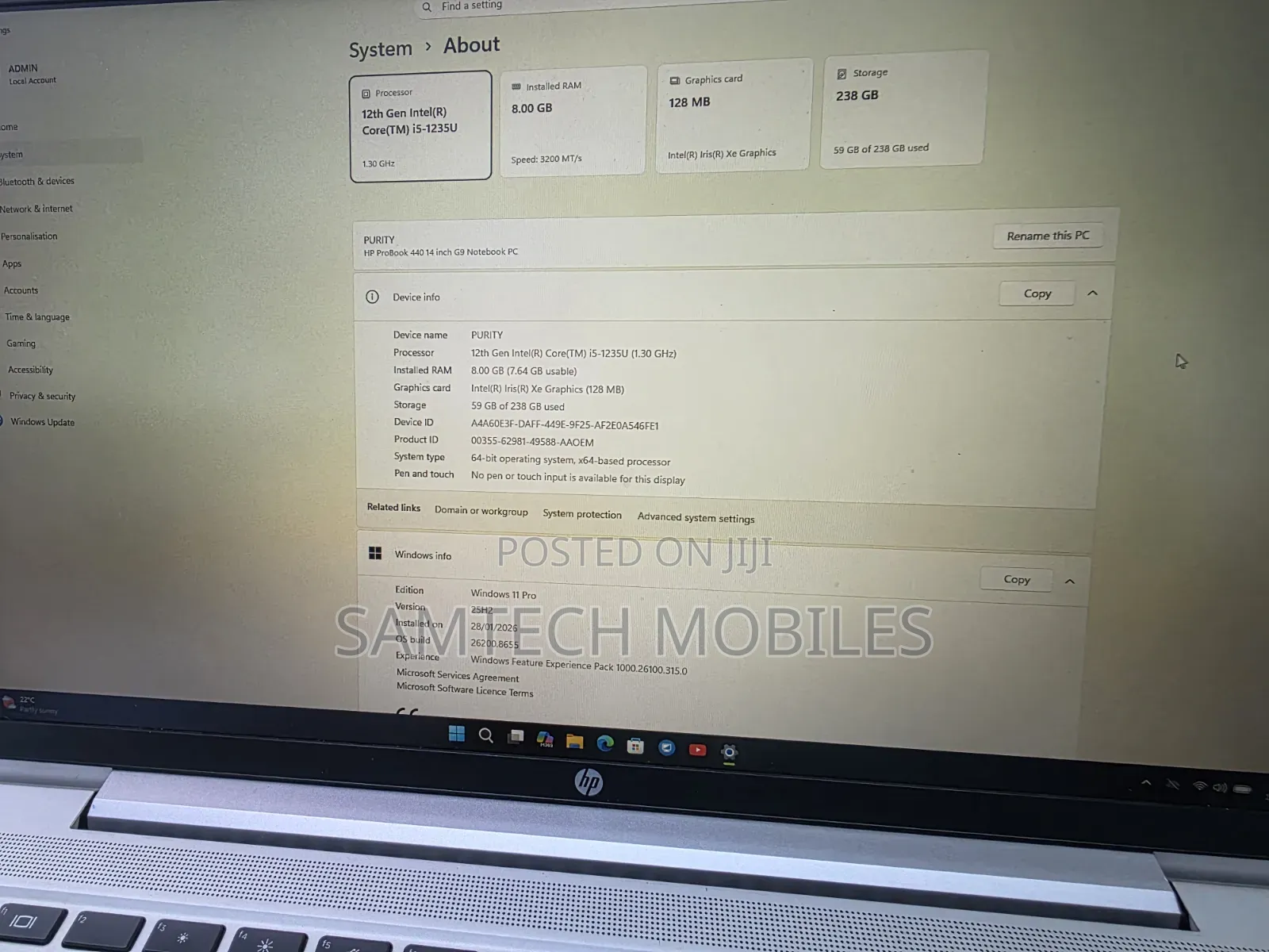 Laptop HP ProBook 440 G9 8GB Intel Core i5 SSD 256GB