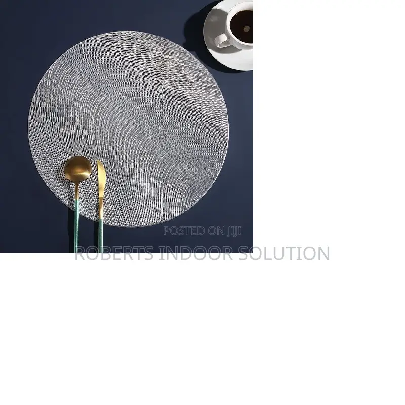 Anti-Skid Silver PVC Table Mats