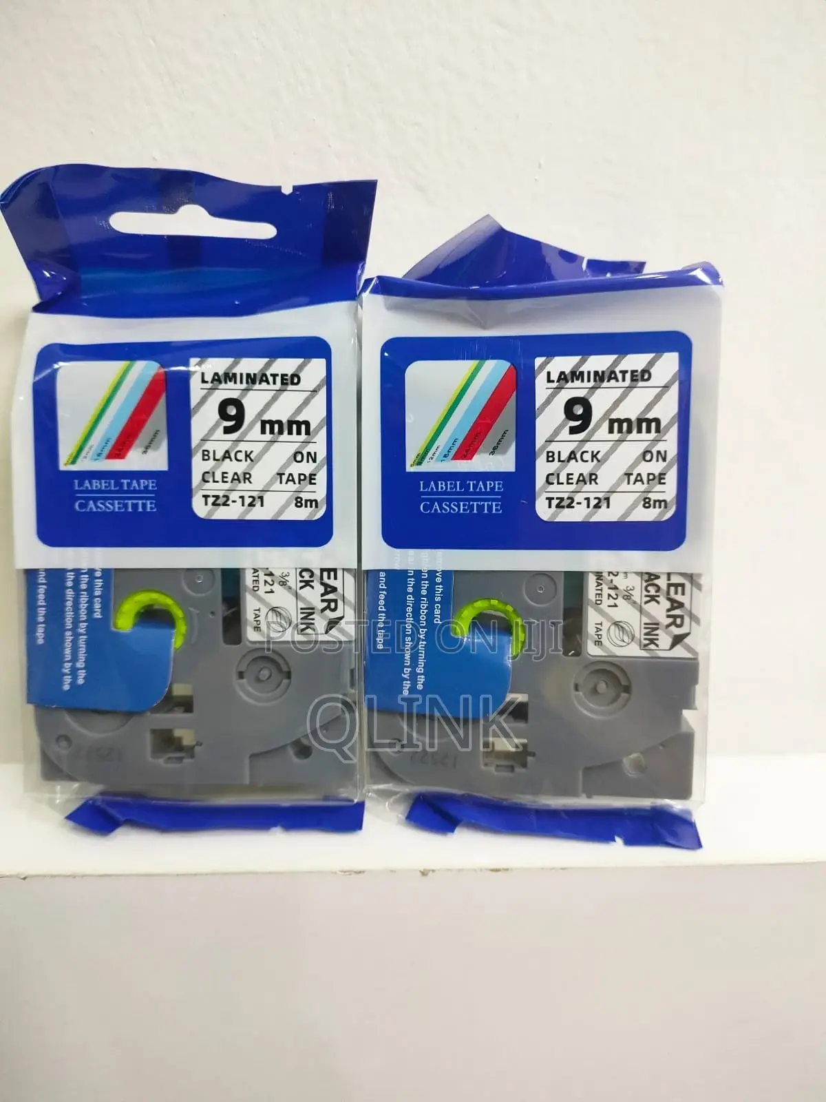 Brother Tz2-121 9mm X 8m Black On Clear Label Tape