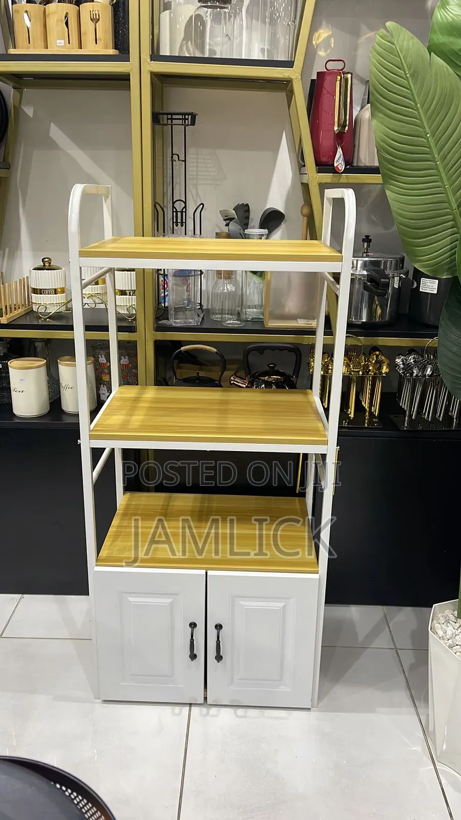 White Premium Kitchen Storage Cabinet - Cv